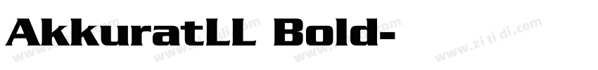 AkkuratLL Bold字体转换